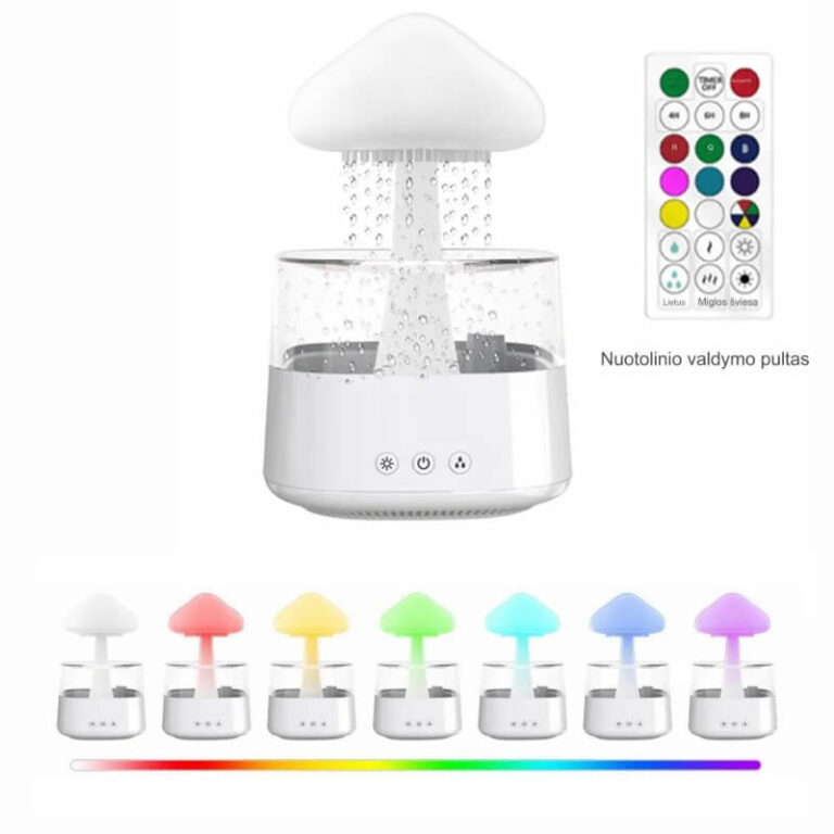 Regneffekt Essential Oil Vaporizer Luftfukter Mushroom Cloud Užsisakykite Trendai.lt 9